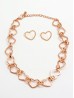 Heart Link Necklace & Earring Set (NC1236 + ER1236)